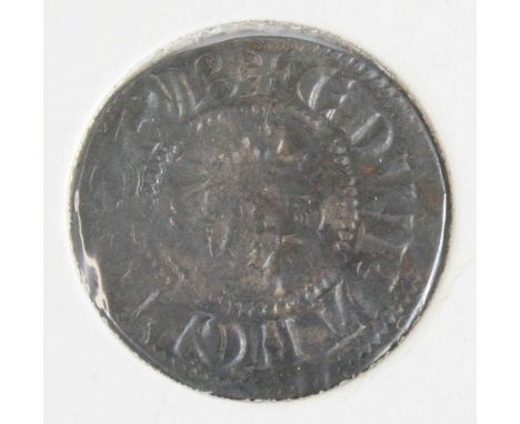 England, Edward I (1272-1307) penny, obv: crowned facing portrait within inner beaded circle, legend around, rev: long cross 
