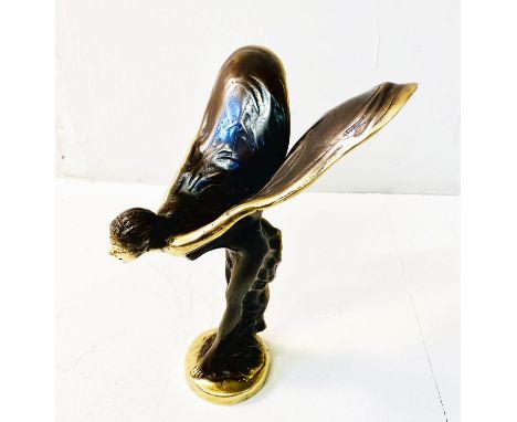 SPIRIT OF ECSTASY SCULPTURE, bronze, 33cm H. 