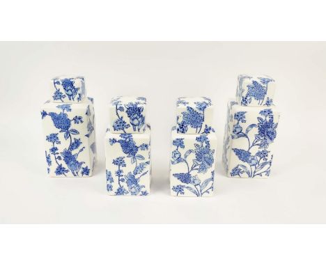 GINGER JARS, two graduated pairs, glazed ceramic, 27.5cm H at tallest. (4) 