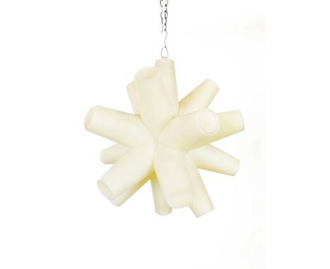 TOM DIXON STARLIGHT PENDANT LAMP, off-white plastic, 46cm H x 46cm W. 