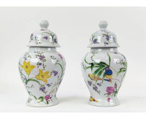 GINGER JARS, a pair, glazed ceramic, 37cm H approx. (2) 