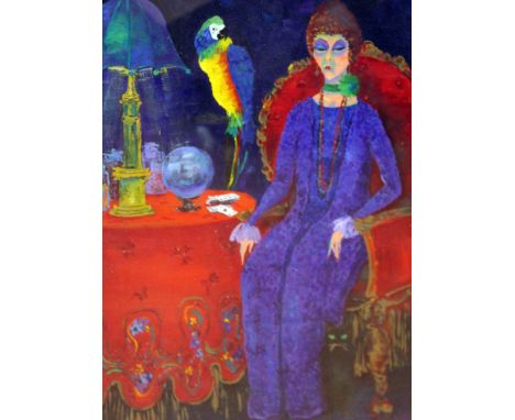 Maria Grazia Bornigia (1923 - 2001). Gypsie woman. Oil on panel. 32cm x 45cm. Signed and dated 1959 verso.