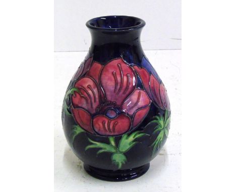 Moorcroft Anemone pattern vase 18.5cm high We do not supply condition reports for our Interiors Sale