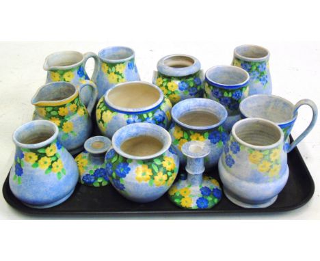 Fourteen pieces of Edward Radford pottery. We do not supply condition reports for our Interiors Sale