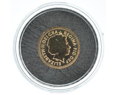 2009 Quarter Sovereign, weight 1.997g, diameter 13.50mm, struck in 22 carat gold, with obverse portrait by Ian Rank-Broadley,