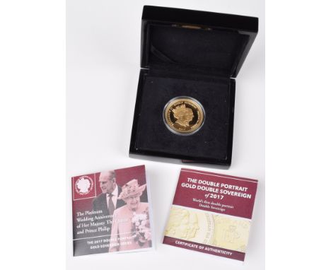 Hattons of London, The Double Portrait, Gold Double Sovereign, 2017, Tristan da Cunha, with a Double Portrait of Queen Elizab