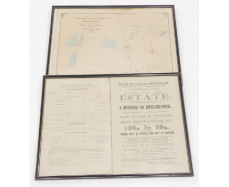 A plan of the estate belonging to the trustees of The Late Miss Mary Heald, Brant Broughton and Beckingham, for sale by aucti