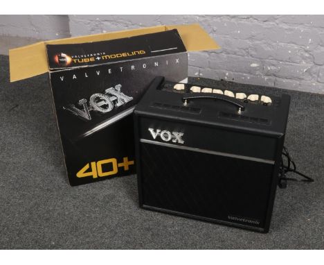 A Vox 40 watt Guitar Amplifier with effects, Model VT40 boxed.  