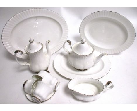An extensive Royal Albert china Chantilly pattern tea coffee and dinner service, with twelve dinner plates, four tureens, sid