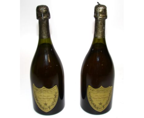 A pair of bottles of Moet et Chandon Eperney France, Champagne Cuvee Dom Perignon, c1971, both with seals intact and unopened