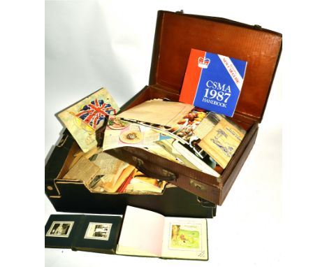 A quantity of paper ephemera over two boxes to include a Festival of Britain South Bank Exhibition Show Guide 1951,  autograp