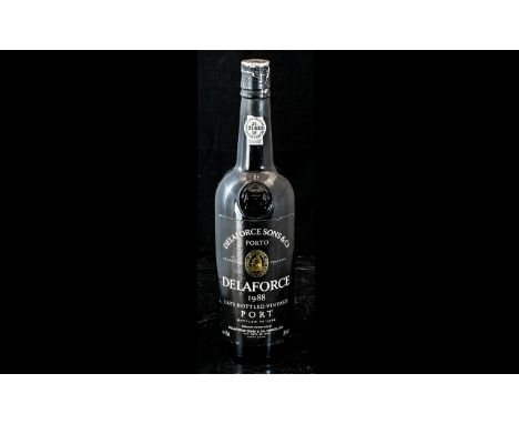 Delaforce Sons &amp; Co Bottle of Late Vintage Port 1988. Bottled In 1994. Produced and Bottled by Delaforce and Sons, Portug