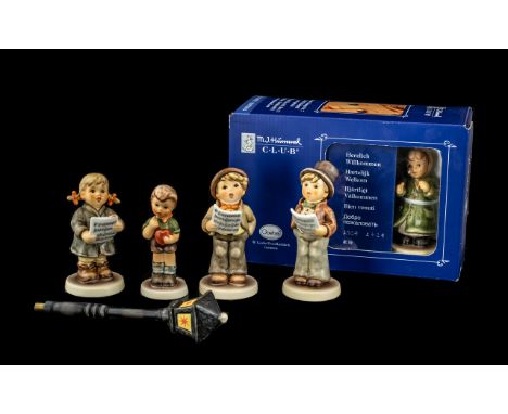 Collection of Boxed Hummel Figures, comprising No. 21914 'Set 1 Year', No. 1996 'Hitting the High Note', No. 1650 'Lamplight'