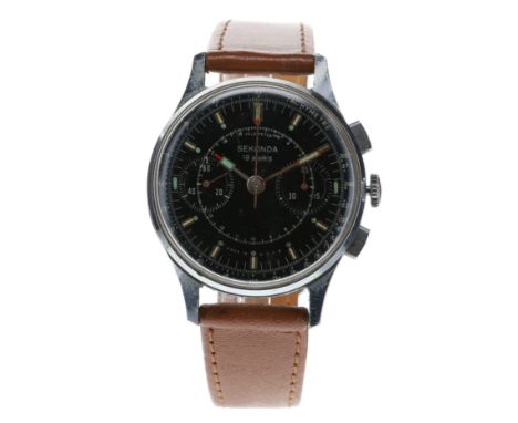 Sekonda - Vintage Strela Chronograph Manual Wind Watch. Strela Cal. 3017 19 jewels hand wind chronograph movement. Case made 