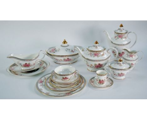 ROYAL DOULTON FINE BONE CHINA 'CANTON' PATTERN DINNER, TEA AND COFFEE SERVICE FOR 12 PERSONS, 108 pieces, comprising;  12 DIN