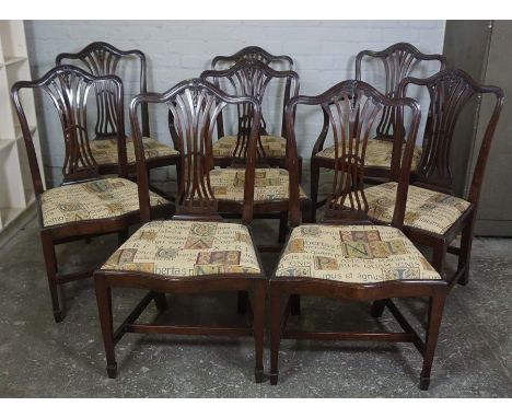 Set of Eight Chippendale style Mahogany Dining Chairs, Comprising of two carver chairs with six side chairs, Having later Det