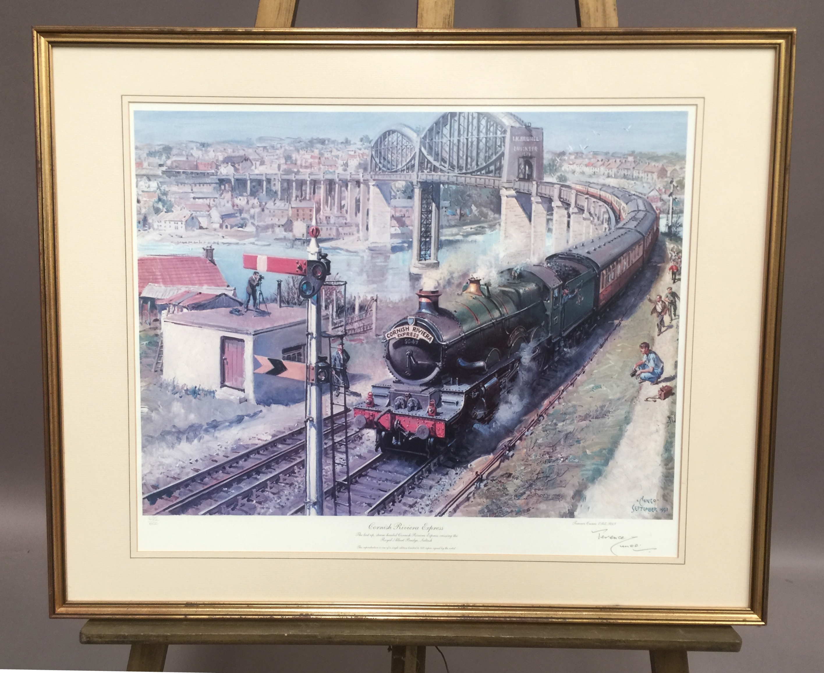 After Terence Cuneo, framed limited edition print 'GWR - Cornish ...