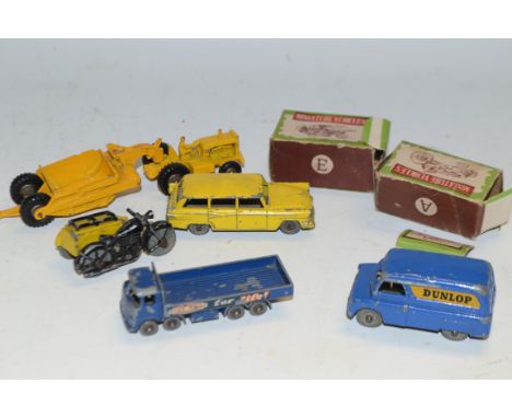 Diecast Vehicles - Lesney Toys, 20b, E R F 68G, truck, Ever Ready for Life;  25a, Bedford 12 cwt Dunlop van, blue, grey plast