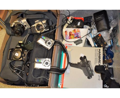 Photographic Equipment - a Minolta X-300 SLR camera; others, Minolta Dynax 5, Minolta 404SI, etc; lenses including Pentax, et