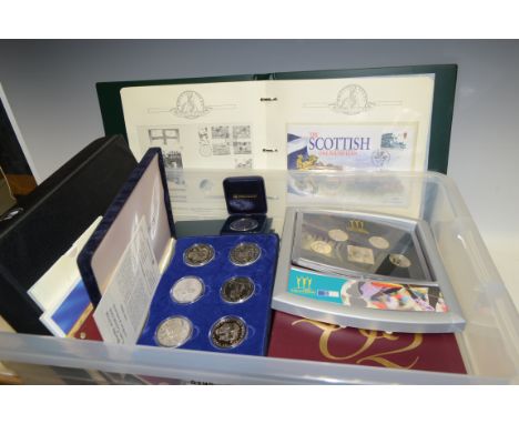 Coins - Royal Mint uncirculated coin collections 1990s and later, special commemorative editions, Narnia, Brunel, Elizabeth R