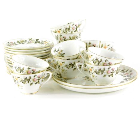 A Royal Worcester Torquay pattern part tea set. (AF)