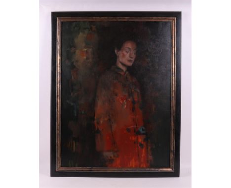 Charlton, Cadace (South Africa 1968) "Mediative portrait", oil on canvas, h 80 x w 60 cm (provenance; collection gallery Wiek