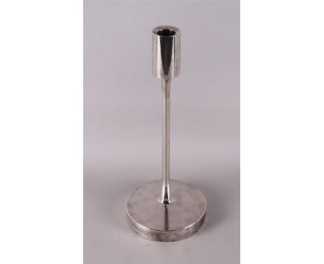 A 2nd grade 835/1000 silver 1-light candlestick, Marlestroms Guldsmeds Ab, date letter 1968, Uppsala Sweden. Height 27.5 cm.