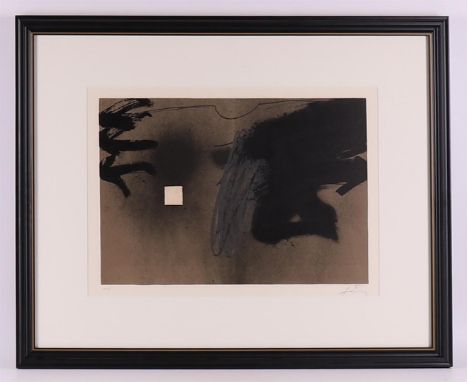 Unknown "Untitled", signed in pencil r.o, silkscreen/gem. technique/paper no. 30/100, h 32 x w 46 cm (provenance; collection 