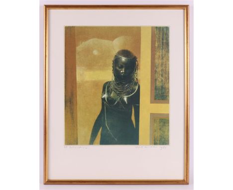 Muller, Wout (Hilversum 1946 - Ireland 2000) "Encounter", signed in full in pencil bottom right and 1980, color lithograph/pa