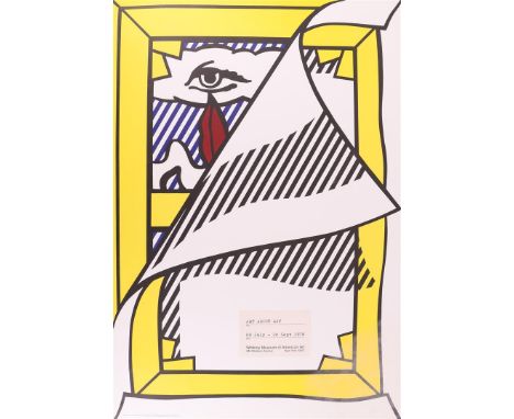 Roy Lichtenstein 1978 "Art about Art" original lithograph poster Whitney Museum NY, paper size h 91 x w63.5 cm (provenance; c