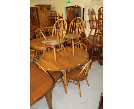 Ercol table with 4+2 armchairs