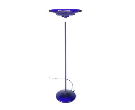 Perry King & Santiago Miranda for Arteluce, a 'Jill' half-height lamp with a blue Murano glass shade and base
 CONDITION REPO