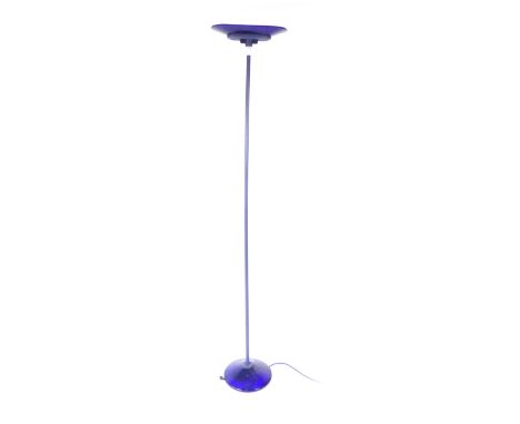 Perry King & Santiago Miranda for Arteluce, a 'Jill' standard lamp with a blue Murano glass shade and base

 CONDITION REPORT