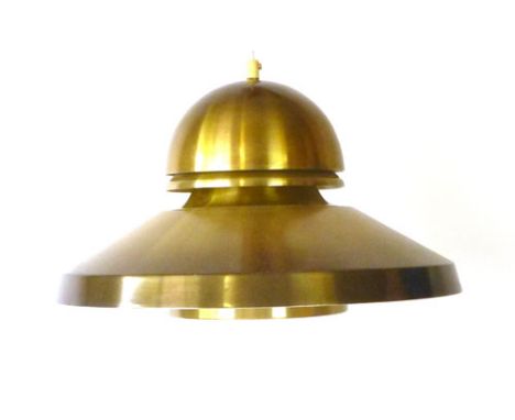 A 1970's-type brass coloured ceiling light
 CONDITION REPORT: Working order unknown, may require re-wiring
