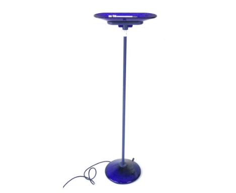 Perry King & Santiago Miranda for Arteluce, a 'Jill' half-height lamp with a blue Murano glass shade and base
 CONDITION REPO