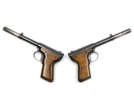 Two Diana model 2 .177 calibre air pistols.