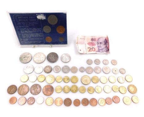 A George III silver crown, George V Silver Jubilee crown 1935, further British coinage including Britain's first decimal coin