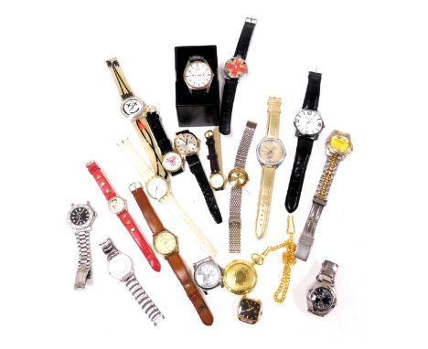 Gentlemen's and Lady's wristwatches, including a Swatch Funky Red Tie watch, Swiss Explorer wristwatch, Playboy wristwatch an