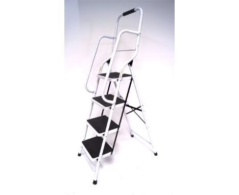 A folding step ladder, four steps, model EN14183, H66cm (folded)