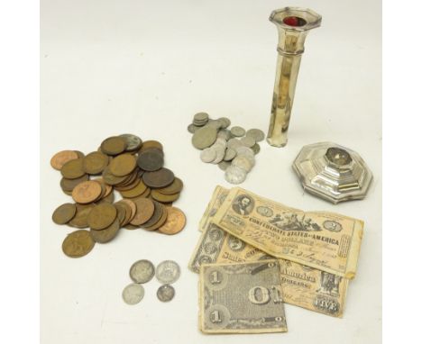Queen Victoria 1879 one shilling, die number 9, small quantity of Great British pennies and pre-decimal coinage, King George 