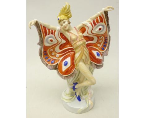 Royal Doulton Prestige limited edition figure 'The Peacock' from the Butterfly Ladies Collection, HN 4846 no. 304/500 Conditi