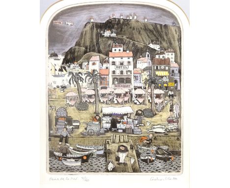'Reine de la Mer', limited edition coloured etching by Graham Clarke signed titled and numbered 322/400 in pencil 38cm x 30cm
