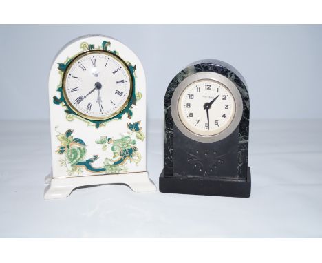 Masons mantel clock &amp; one other 
