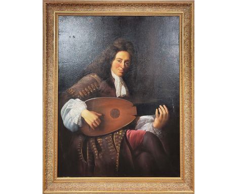 AFTER FRANCOIS DE TROY (1645-1750), 'Portrait of Charles Mouton (1645-1699), French composer', oil on canvas, 101cm x 75cm, R