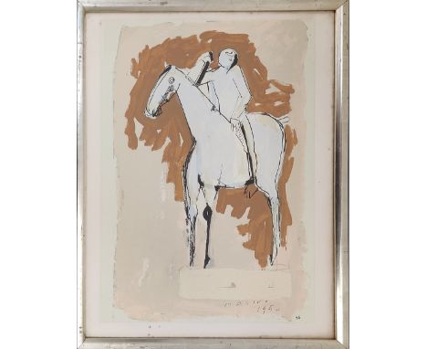 MARINO MARINI (1901-1980), 'Preghiera', 1950, lithograph, 38cm x 28cm, framed.
