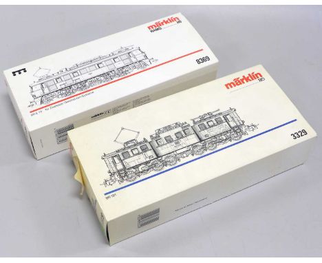 Marklin HO Gauge Two Pantograph Locomotives 3329 BR 191 DB articulated and 8369 BR E 19 (both E boxes G) (2)