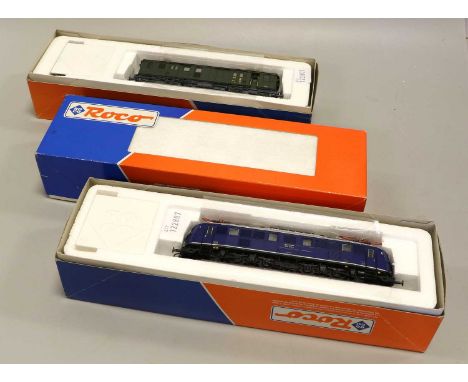 Roco HO Gauge Three Pantograph Locomotives 43655 Re 4/4 SBB CFF FFS, 43659 E18 1-B-B-1 DB and 43630 De 4/4 SBB CFF 1679 (all 