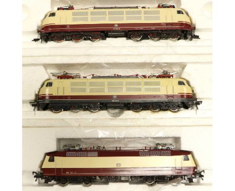 Fleischmann HO Gauge Three Pantograph Locomotives 4350 DB 120002, 4375 DB 103118 and 4376 DB 103155 (all E boxes G) (3)