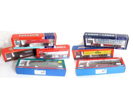 Corgi Commercials CC13202 DAF - Longs of Leeds, CC13612 DAF - Bedmax, CC13507 Volvo - R F Fielding, CC12012 MAN - Phillips, C
