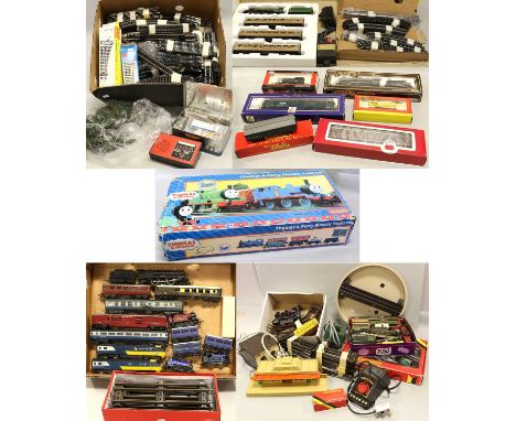 Hornby OO Gauge Thomas & Percy Electric Train Set (G-E, lacks track, box F-P) R1019 Flying Scotsman (G-E box F-P); Lima L2046